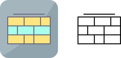 conception d'icône de mur de briques vecteur