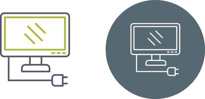 conception d'icône de moniteur vecteur