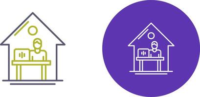 travail à Accueil icône conception vecteur