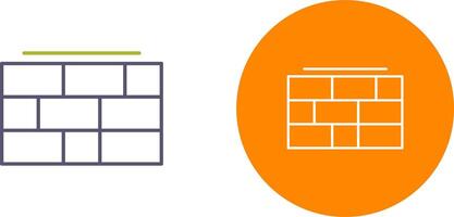 conception d'icône de mur de briques vecteur
