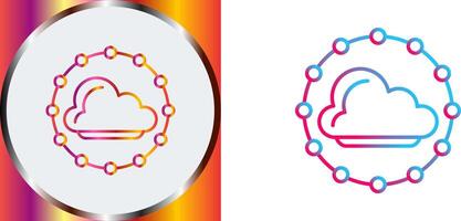 conception d'icône de nuage vecteur