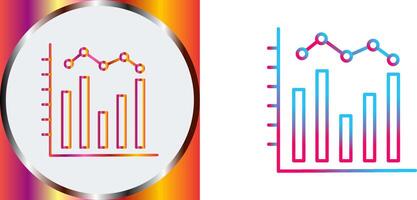 histogramme icône conception vecteur