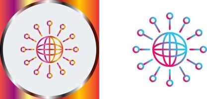 conception d'icône de mise en réseau vecteur