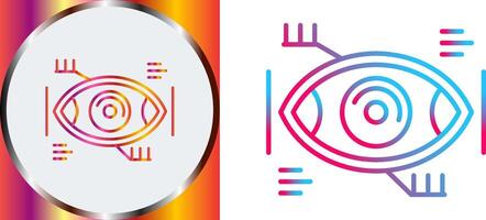 œil reconnaissance icône conception vecteur