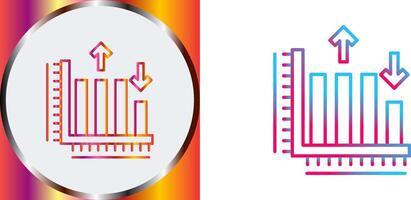 conception d'icône de graphique à barres vecteur