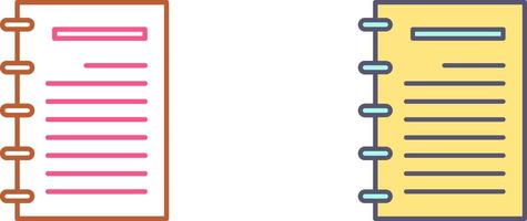 conception d'icône de bloc-notes vecteur