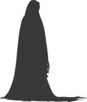 silhouette indépendant émirats femmes portant abaya noir Couleur seulement vecteur
