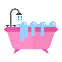 concepts de baignoire de salle de bain vecteur