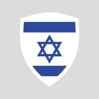 Israël drapeau dans bouclier forme Cadre vecteur