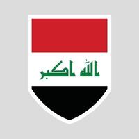 Irak drapeau dans bouclier forme Cadre vecteur