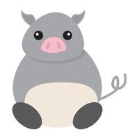 concepts de cochon de dessin animé vecteur