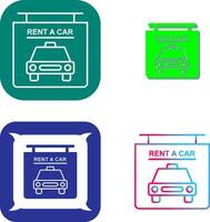 location une voiture icône conception vecteur