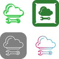 conception d'icônes de cloud computing vecteur