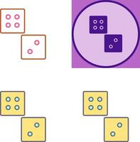 unique dé icône conception vecteur