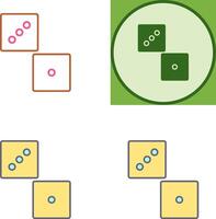 unique dé icône conception vecteur