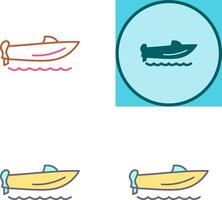 conception d'icône de bateau rapide vecteur