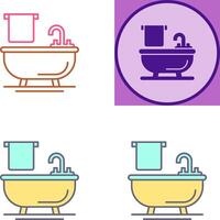 conception d'icône de baignoire vecteur