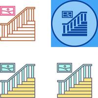 conception d'icône d'escalier vecteur