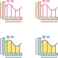 conception d'icône graphique à barres vecteur