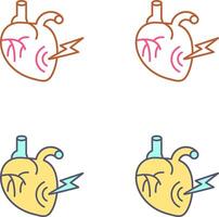 cœur attaque icône conception vecteur