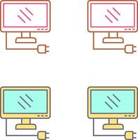 conception d'icône de moniteur vecteur