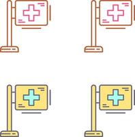 conception d'icône de signe d'hôpital vecteur