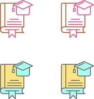 l'obtention du diplôme icône conception vecteur