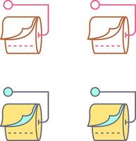 conception d'icône de rouleau de tissu vecteur