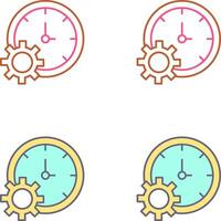 temps réglage icône conception vecteur