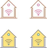 conception d'icône de maison intelligente vecteur