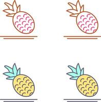 conception d'icône d'ananas vecteur