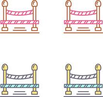 faire ne pas traverser ligne icône conception vecteur