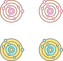 conception d'icône de système solaire vecteur