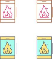 conception d'icône de feu vecteur