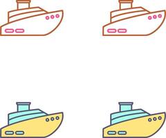 conception d'icône de navire vecteur