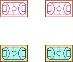 conception d'icône de terrain de football vecteur