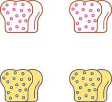 conception d'icône de pain grillé vecteur