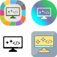 unique nettoyer code icône conception vecteur