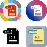 rtf icône conception vecteur