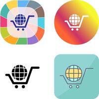 global achats icône conception vecteur