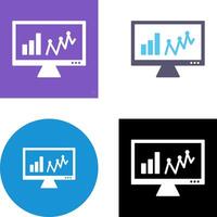 en ligne Statistiques icône conception vecteur