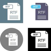 rtf icône conception vecteur