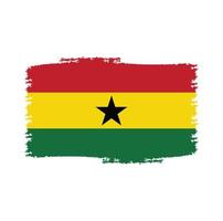 vecteur de drapeau du ghana avec style pinceau aquarelle