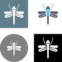 conception d'icône de libellule vecteur