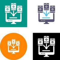 ordinateur réseaux icône conception vecteur