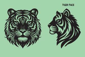 c'est une élégant tigre visage illustration gratuit Télécharger vecteur