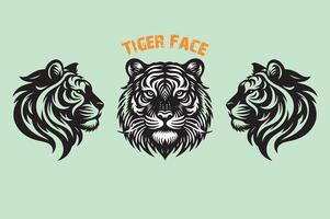 c'est une élégant tigre visage illustration gratuit Télécharger vecteur