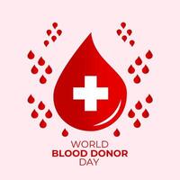monde du sang donneur journée conscience affiche bannière Contexte modèle illustration conception vecteur