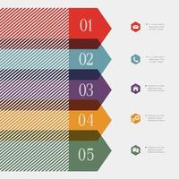 conception créative de flèche de bannière pour l'infographie vecteur