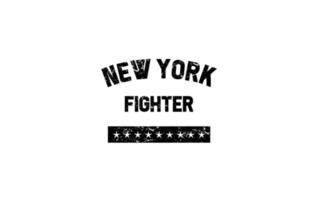 typographie de combattant new-york... vecteur